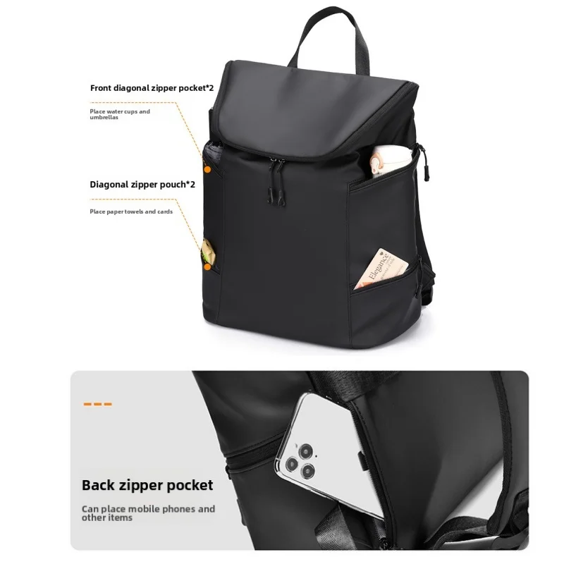 New Fashionable Men's Backpack, Business Multi-functional Travel Computer Backpack, Large Capacity and Simple Student Schoolbag