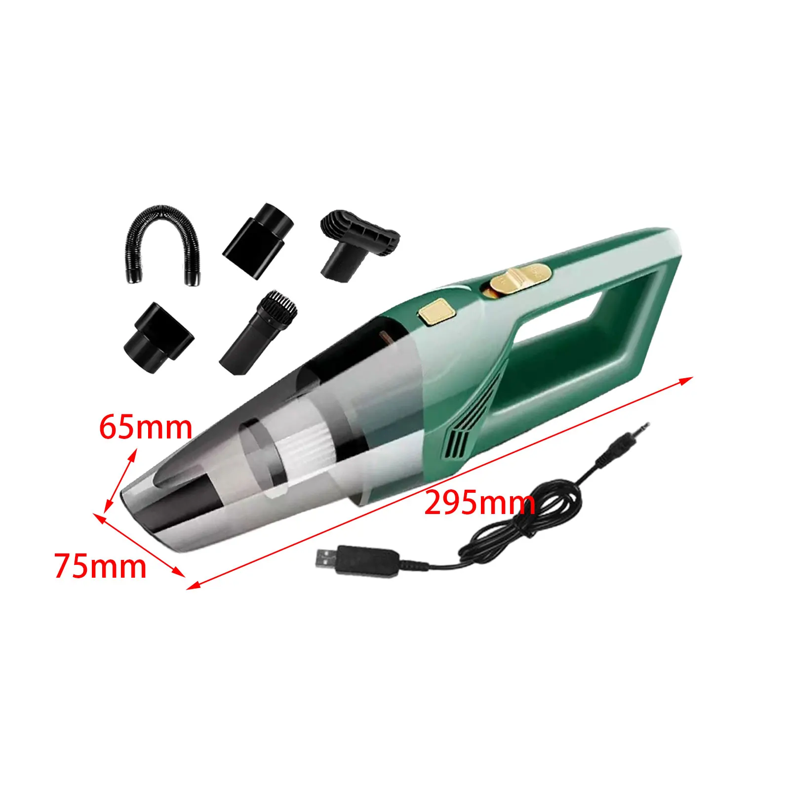 Portable Car Vacuum Cleaner 12V High Power for Detailing Cleaning Pet Hair Bedroom