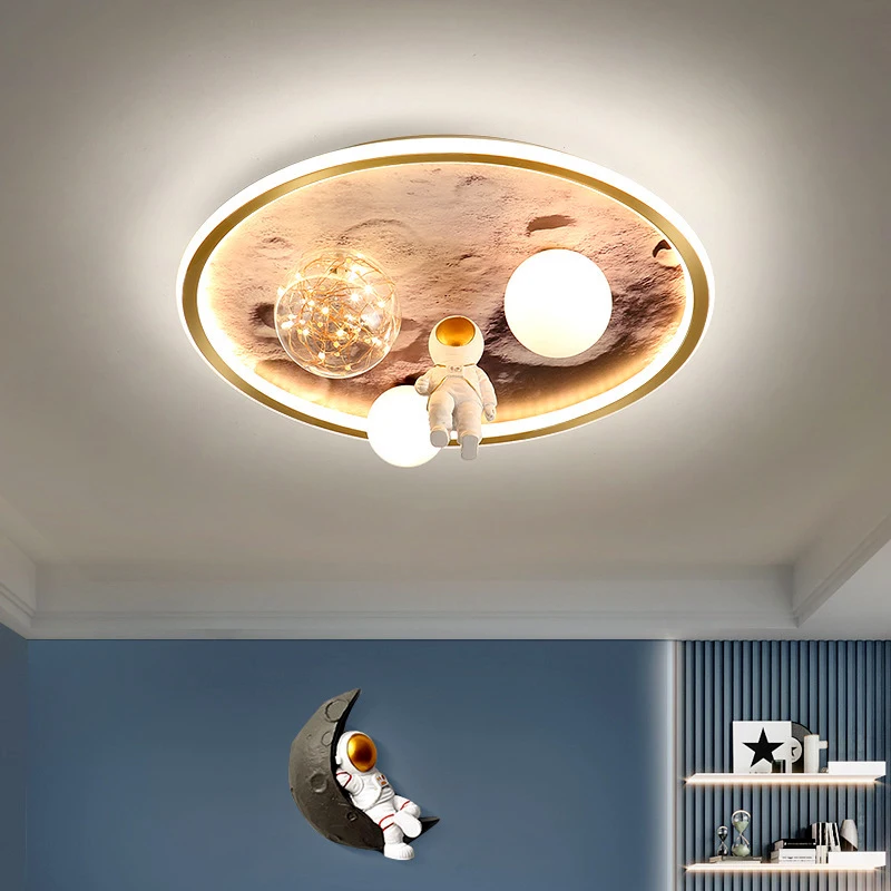 Imagem -04 - Nordic Astronaut Lamp For Home Decoration Luzes de Teto Led Inteligentes Iluminação Interior Kids Bedroom Decor Living Room