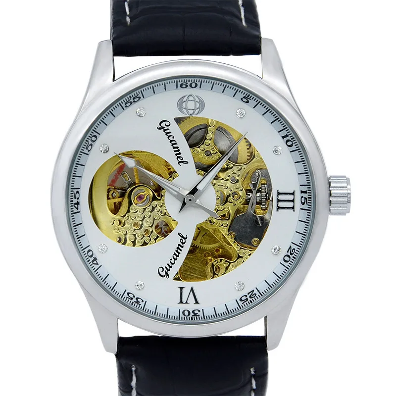 KL09 トレンディでファッショナブルなメンズ腕時計、クールな中空全自動機械式時計、ビジネス時計、ギフト