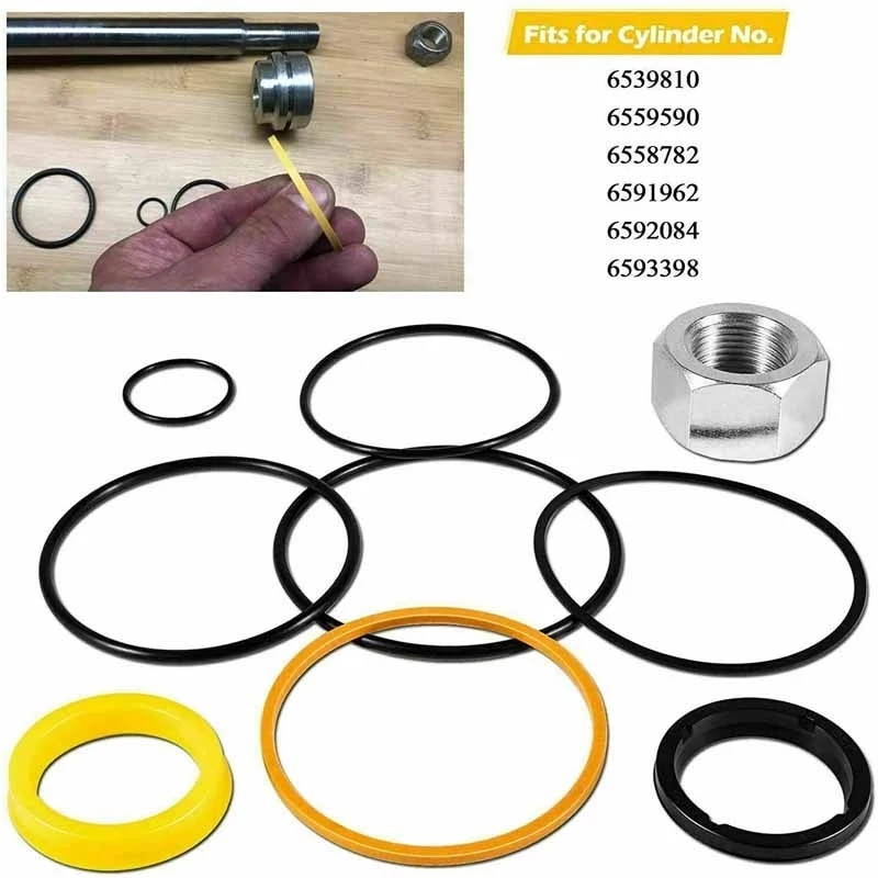 MX Tilt Hydraulic Cylinder Seal Kit 7135551 for Bobcat Skid Steer Loader 630 641 642 643 653 730 731 732 741 742 743