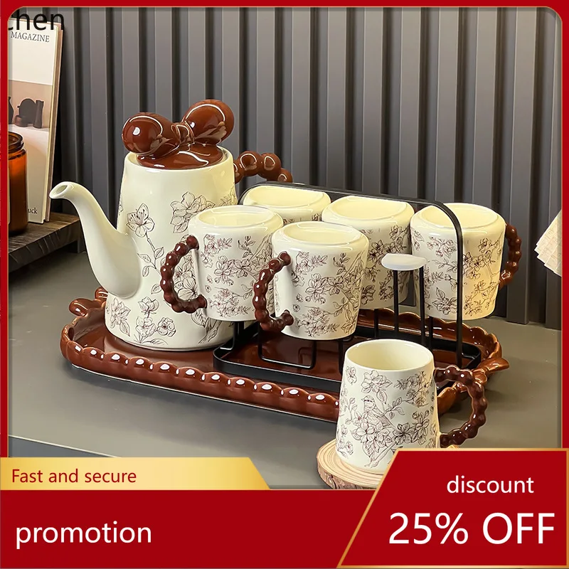 

Zml ceramic teapot and cup set - premium quality for home, living room, or wedding gift (new arrival)