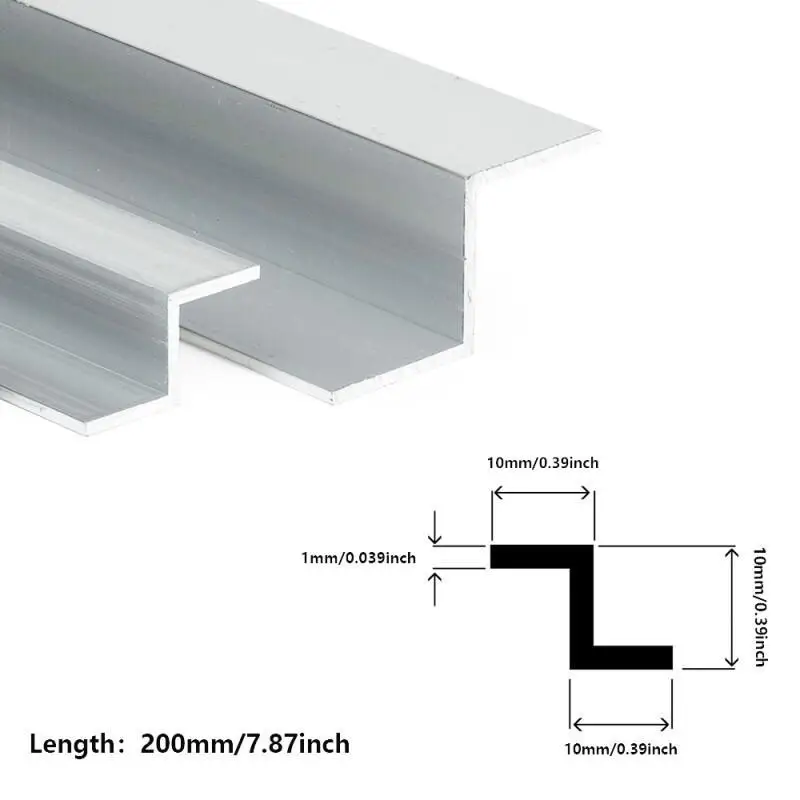 1pcs Aluminum Alloy Z-Shaped Trim Strip 10-22mm, Flexible Decorative Edge Molding for Cabinet Door Window Frame Protection