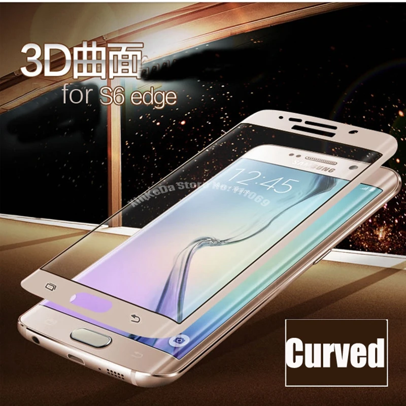 50pcs Full Coverage Screen Protector PET Curved Screen Guard Not Tempered Glass Film For Samsung Galaxy S6 Edge / S6edge plus