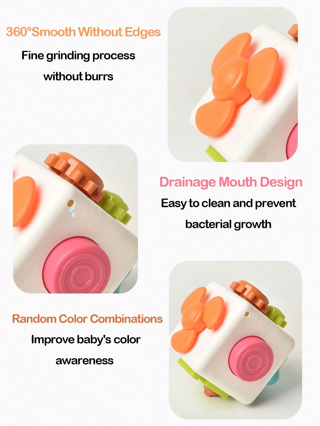 6 in 1 Montessori Educational Toys Sensory Busy Board Baby Practice Skills Cube Fidget Educational Toys for Girl Boy gift view 2
