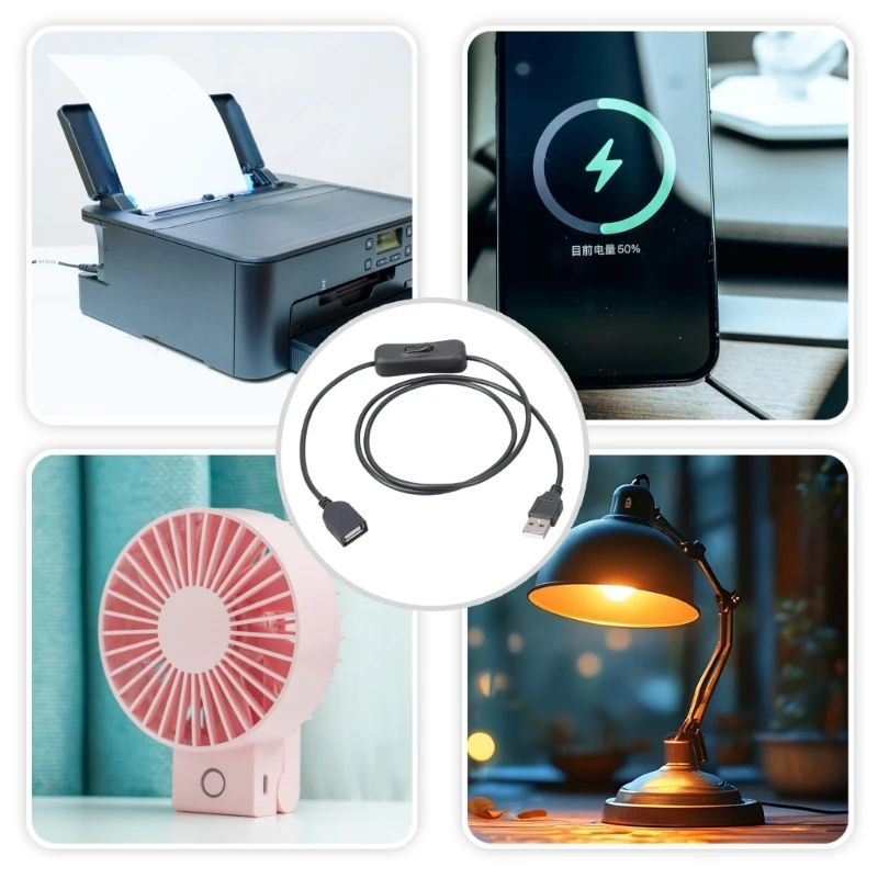 웹캠 카메라 폰 마우스 키보드를위한 스위치가있는 USB2.0 확장 케이블