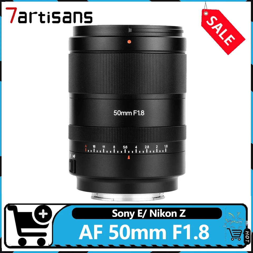 

7Artisans Full Frame AF 50mm F1.8 Large Aperture Fixed Focus Lens compatible with Nikon ZFC Sony A7III A7s