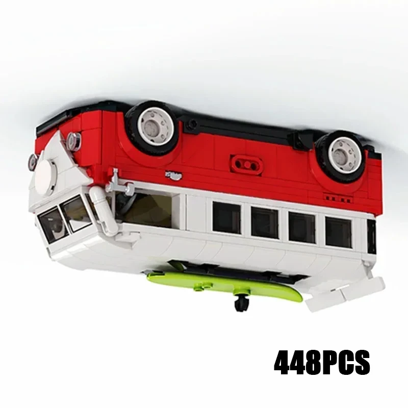 

Moc Building Bricks City Car Model Classic T1 Camping Car Technology Modular Blocks Gifts Christmas Toys DIY Sets Assembly