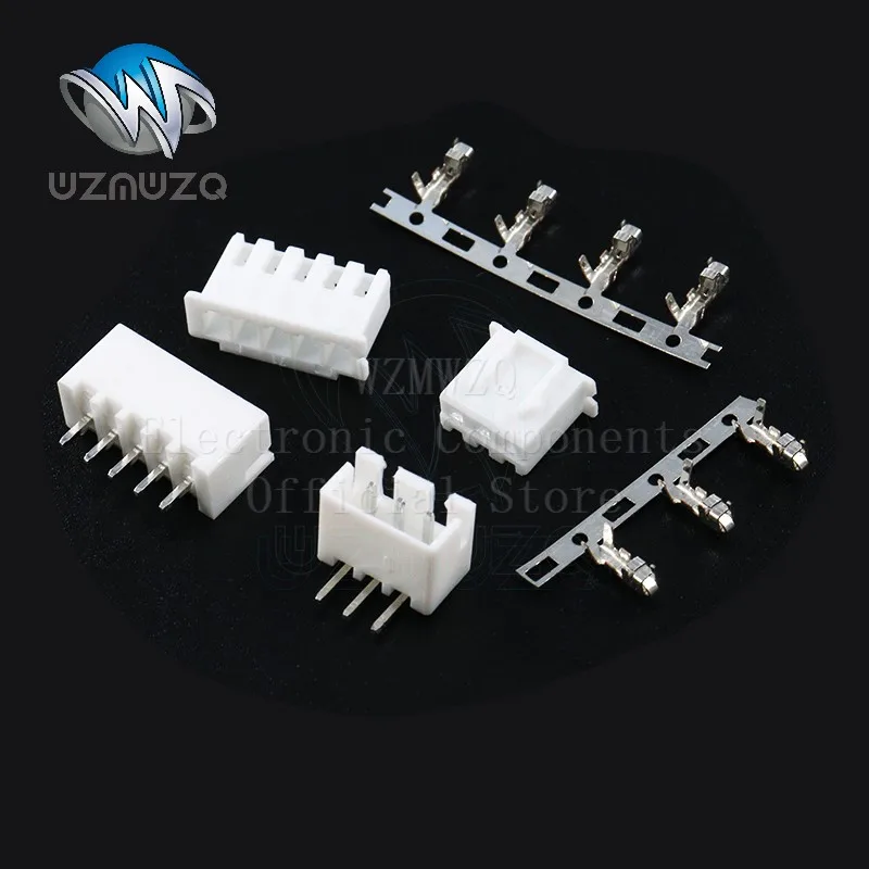 50PCS PH 2.0 Pin JST Male Female Connector 2MM Horizontal Straight Pin Header Housings Terminal 2P 3P 4P 5P 6P 8P 7P