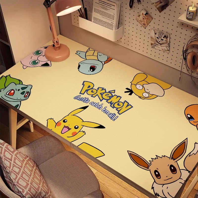 

Large Mouse Cartoon Pikachu Pad Pokemon Theme Gaming Keyboard Mouse Pads PU Material Waterproof & Oil-Resistant Durable Desk Mat