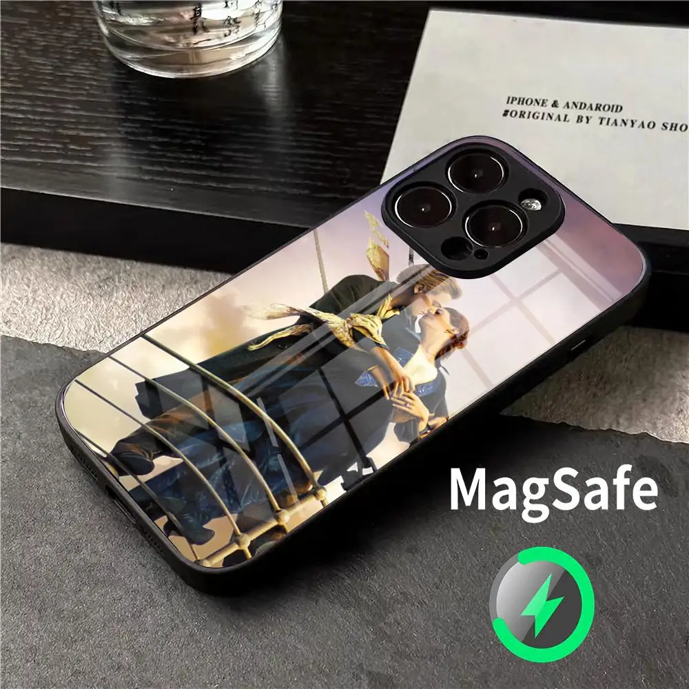 Classic Movie T-titanic Phone Case For IPhone 16 15 14 13 12 11 Pro Max 13mini 12mini Magsafe Glass Cover