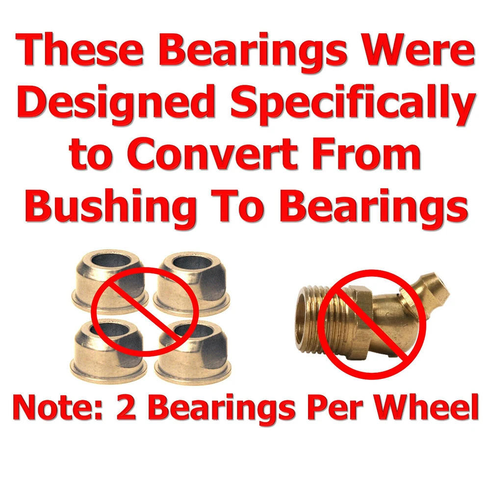 

Lawn Mower Wheel Bushing to Bearing Conversion Kit 4 Pack for Craftsman and For Murray Models Fits 9040H Series