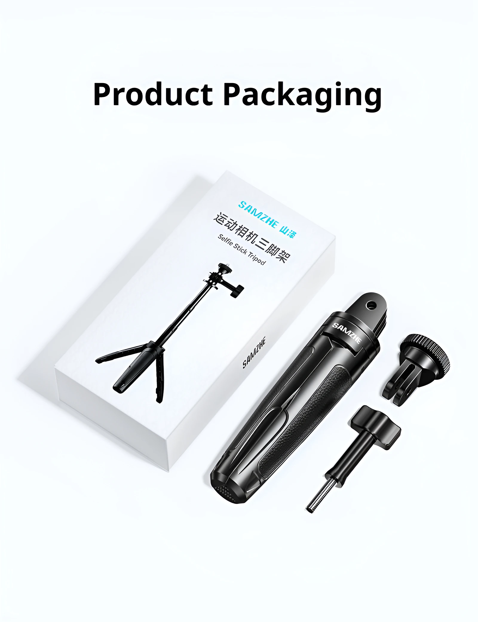 SAMZHE Selfie Stick Statief voor DJI Osmo Pocket 4 3 Action 5 4 Insta360 X4 X3 Ace Pro 2 GoPro Selfie Stick met Statief Accessoires