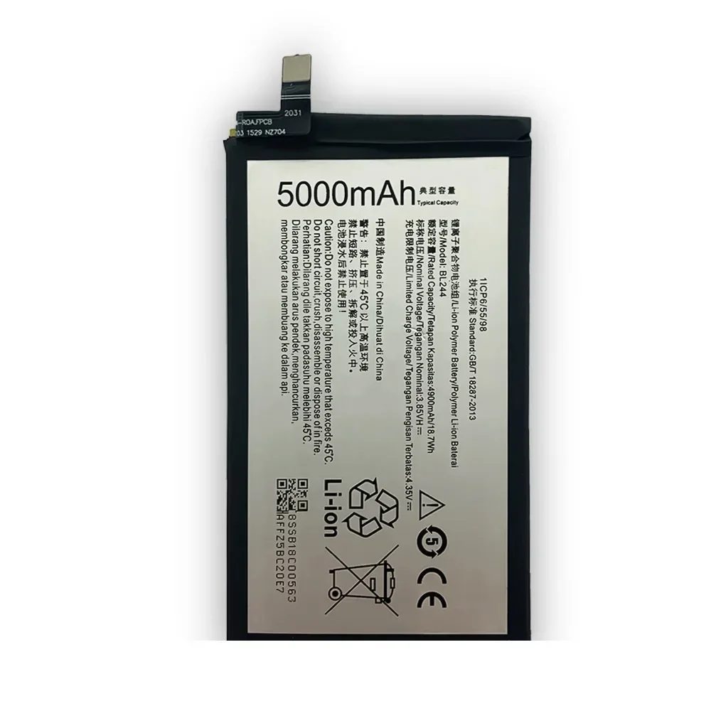 BL244 5000mAh Battery For Lenovo Vibe P1 Turbo P1A42 P1C58 P1C72 Rechargeable Mobile Phone Batteries Bateria Akku