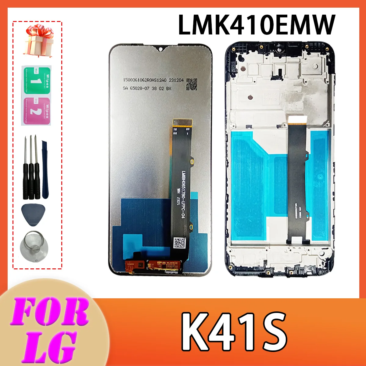 IPS For LG K41S LCD Display Touch Screen with frame Digitizer Assembly Replacement For LG K41S Display