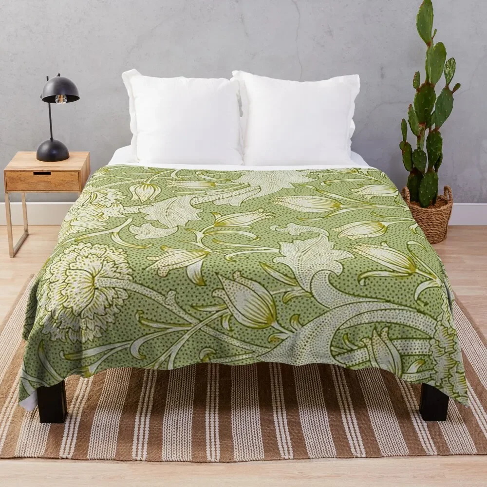 

Exhibition William Morris Wild Tulip Pattern Throw Blanket for winter Designers Blankets