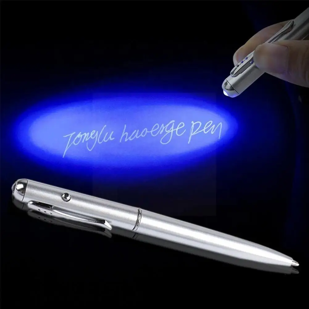 Colorless Luminous Light Pen Uv Lamp Invisible Ink Lamp Ultraviolet Learning Education Toys For Child Ballpoint Pen Luminou D1d3