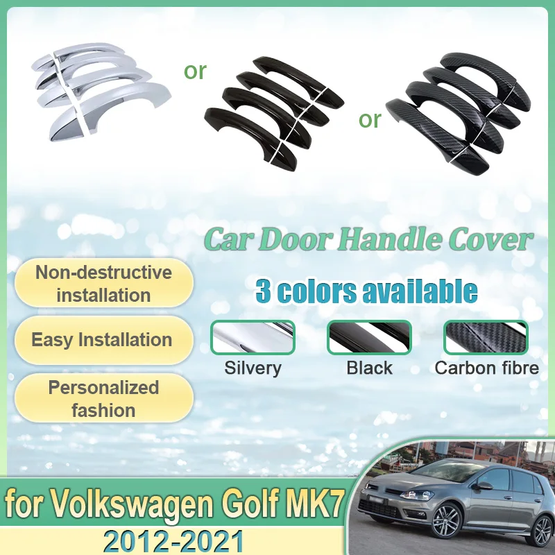 

For VW Volkswagen Golf MK7 Golf 7 Golf7 2012~2021 Sticker Outer Door Handle Cover Trim Gadget Terse Protector Car Accessories
