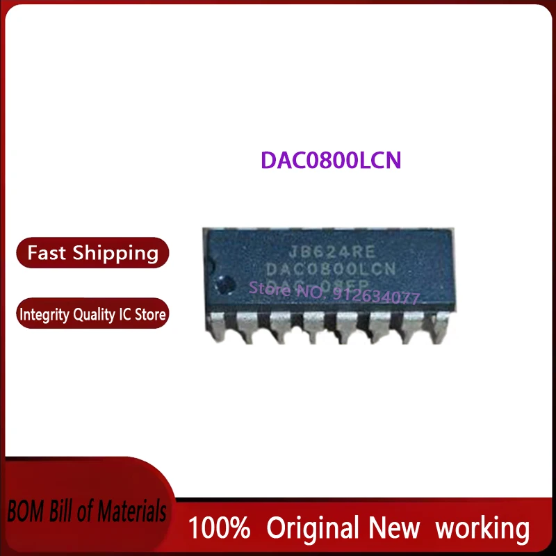1~10pcs/lot DAC0800LCN DAC0800 DIP16 100% Brand New Original
