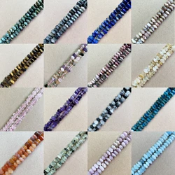 16 Styles Semi-precious Stone Irregular Faceted Rondelle African Turquoise 7