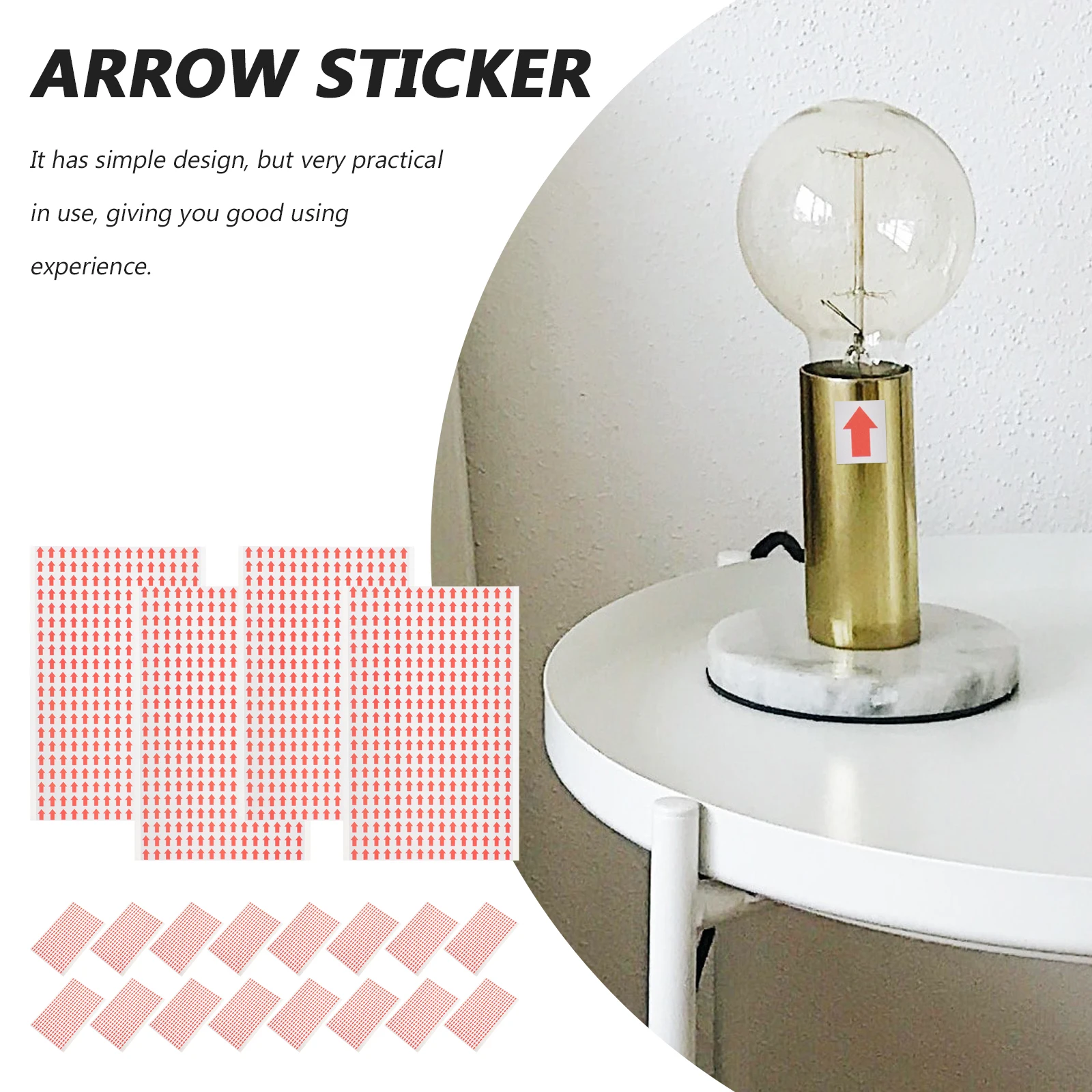 

20 Sheets The Sign Arrow Label Colored Paper Vinyl Multifunctional Marker Sticker