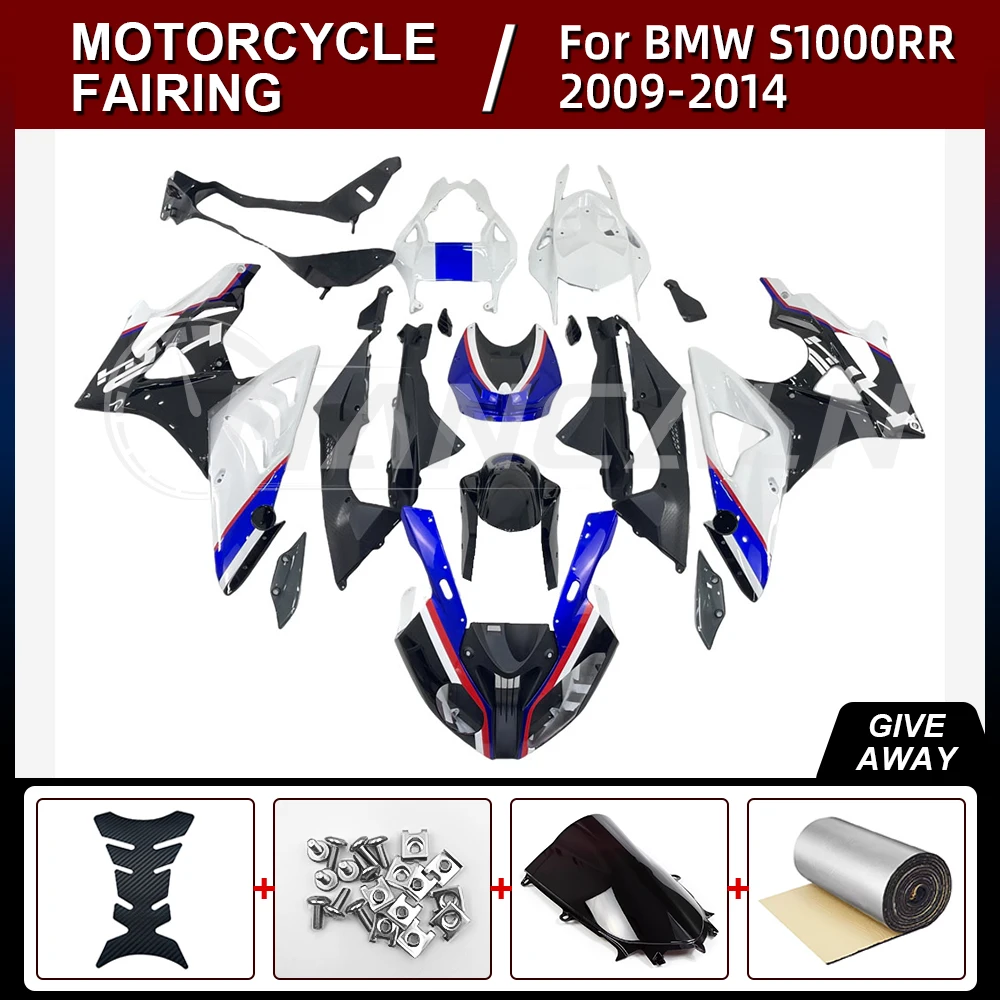 Motorcycle Fairing Kit for BMW S1000RR S 1000R R 2009-2014 High Quality Injection Body Kit Black Bule