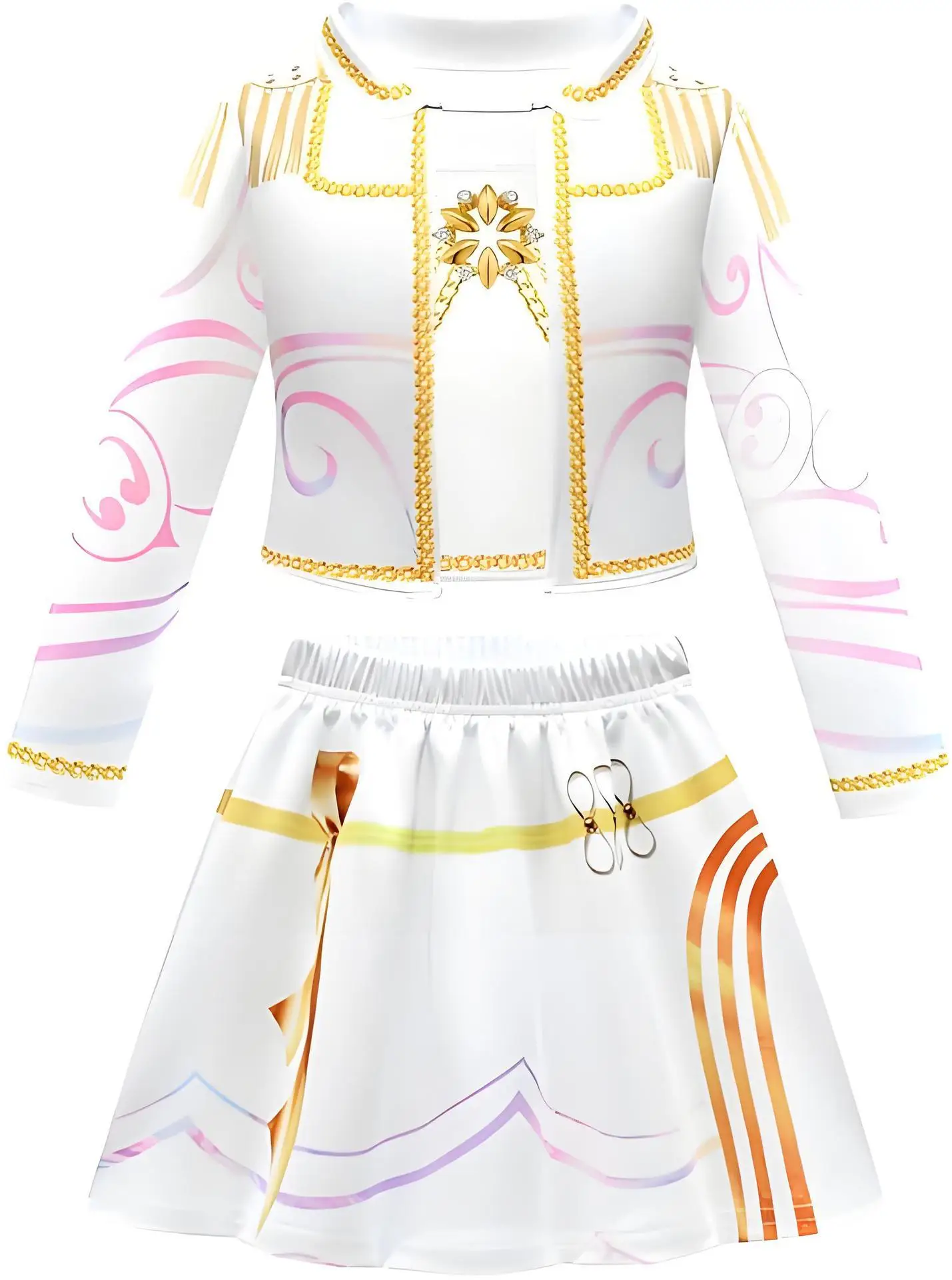 Kostum Cosplay Kpop Demon Hunter Girls Lumi Mira Zoe Set Lengkap Seragam Pesta Halloween Grup Gadis K-POP Pakaian Pertunjukan Panggung