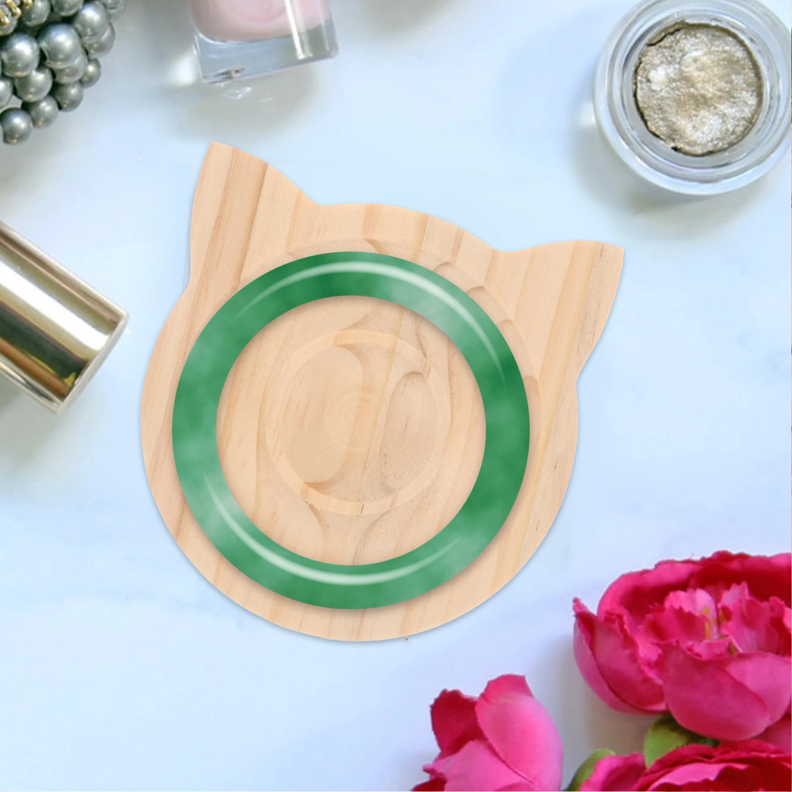 

Bracelet Jewelry Display Tray Wooden Bangle Storage Board Pine Bead Holder Handmade Organizer Home Store Use Hand Beads Wood