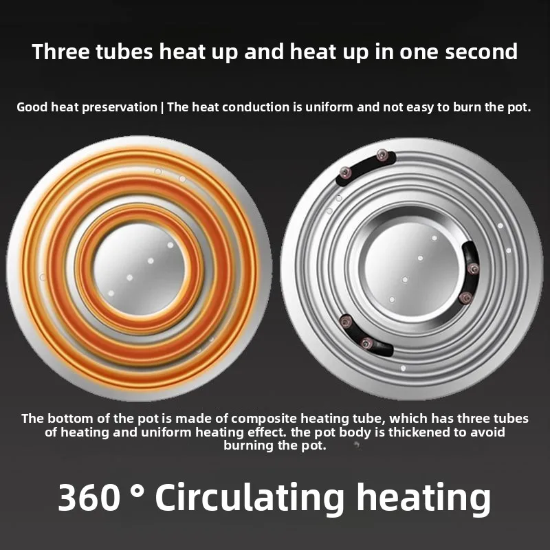 Real cast iron electric frying pan steaming cooking frying stewing electric steamer electric hot pot frying pan multifunctional