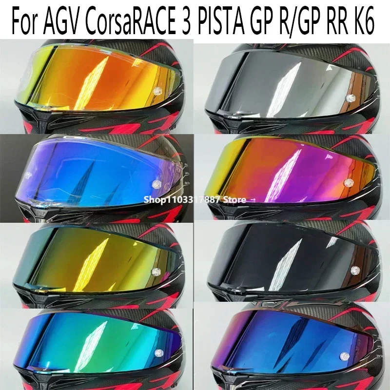 

For AGV PISTA GP R/GP RR Helmet Shield Visor CorsaRACE 3 Capacete Windshield Sunshield High Strength Motorbike Helmet Parts