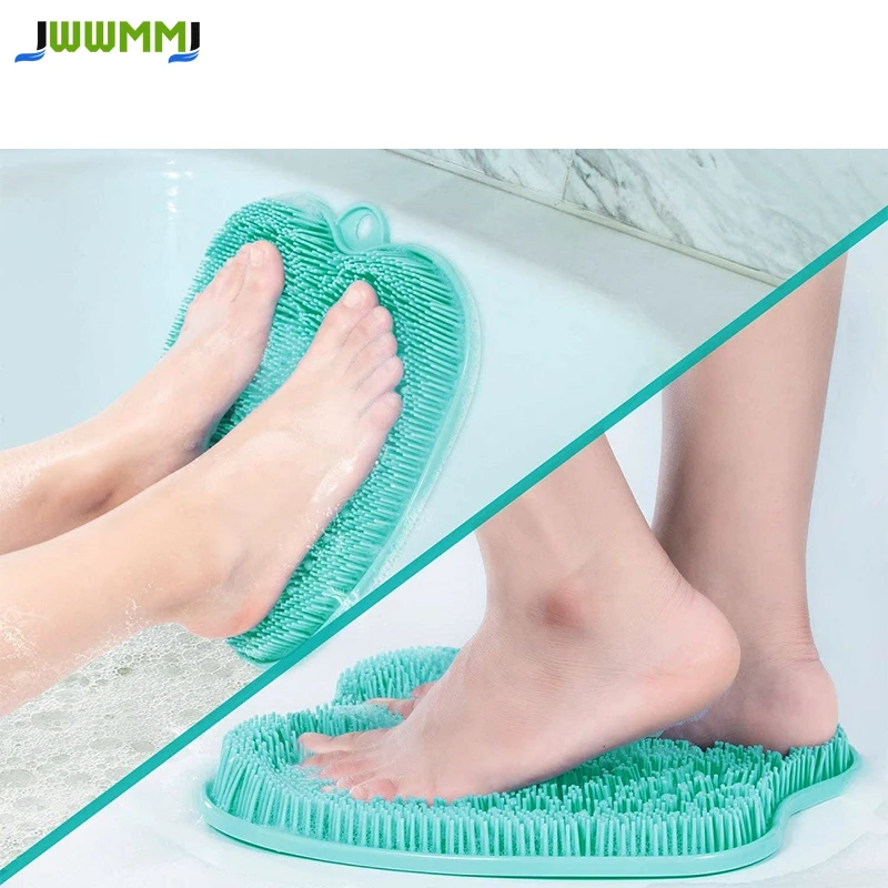 1pcs Lazy Person Rubbing Back Massage Bath Brush Foot Washing Bath Pad Anti Slip Pad Suction Cup Rubbing Foot Pad Bathroom