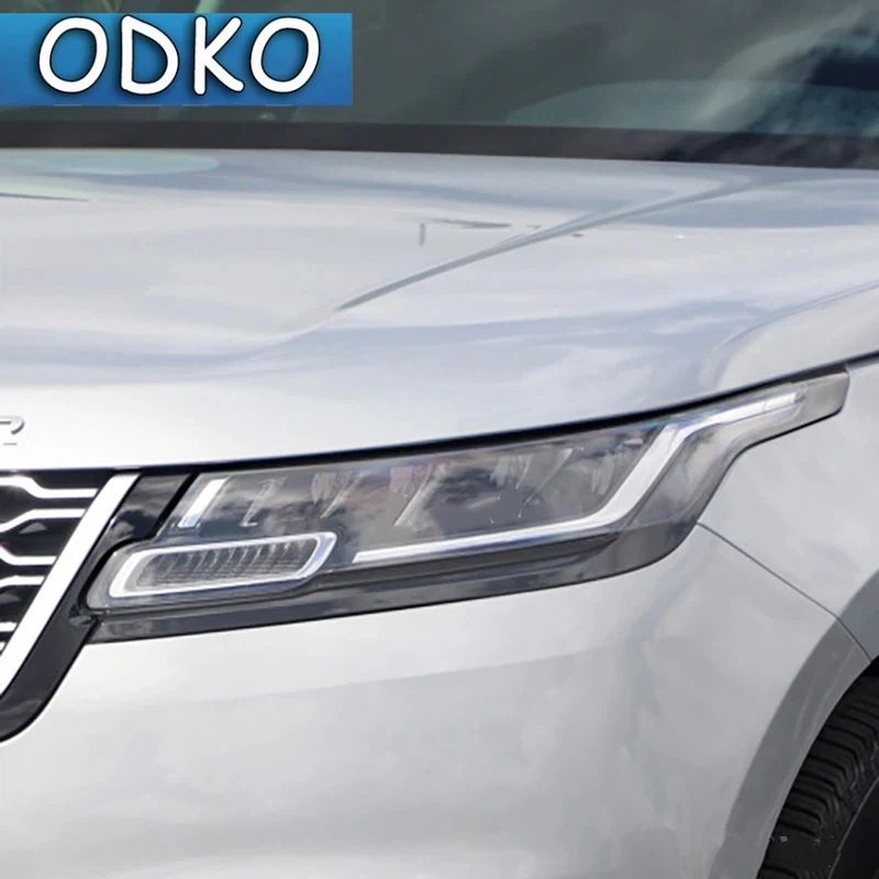 Car Headlight Tint Smoked Black Protective Film TPU Stickers For Range Rover Velar 2017-Present Accessories Anti-Scratch Repair