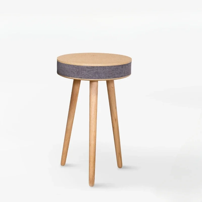 

Smart Round Table Bluetooth Speaker Living Room Corner Table Wireless Charging Multi functional Side Table