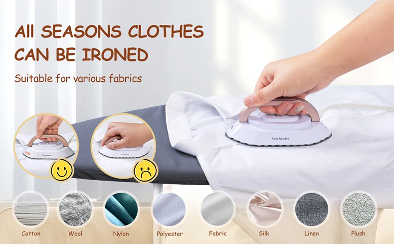 YUNCHI Portable Mini Electric Iron Dual-voltage Non-steam Travel Dry Iron 100-240V