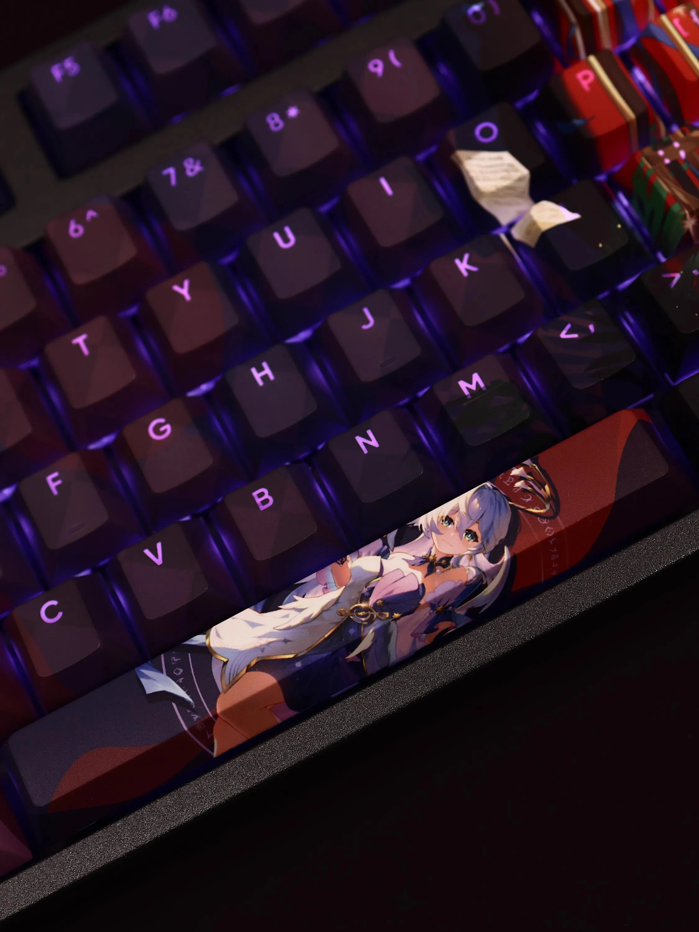 108 Toetsen Pbt Dye Subbed Keycaps Cartoon Anime Gaming Key Caps Rb Keycap Voor Ansi Lay-Out