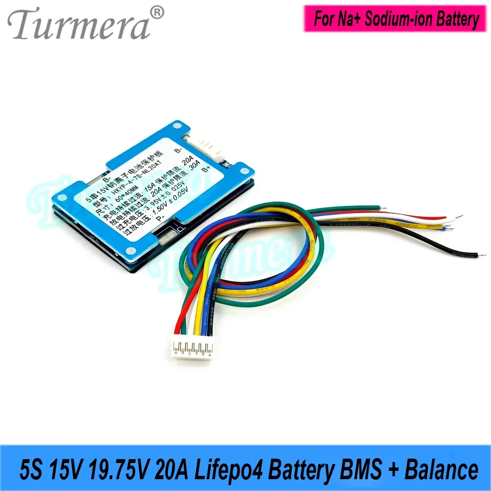 Baterai Natrium-Ion 4S-10S 12V 24V 30V BMS 20A dengan Penggunaan Keseimbangan dalam 3.0V 3.95V 18650 32700 32140 Baterai Li-ion Natrium DIY