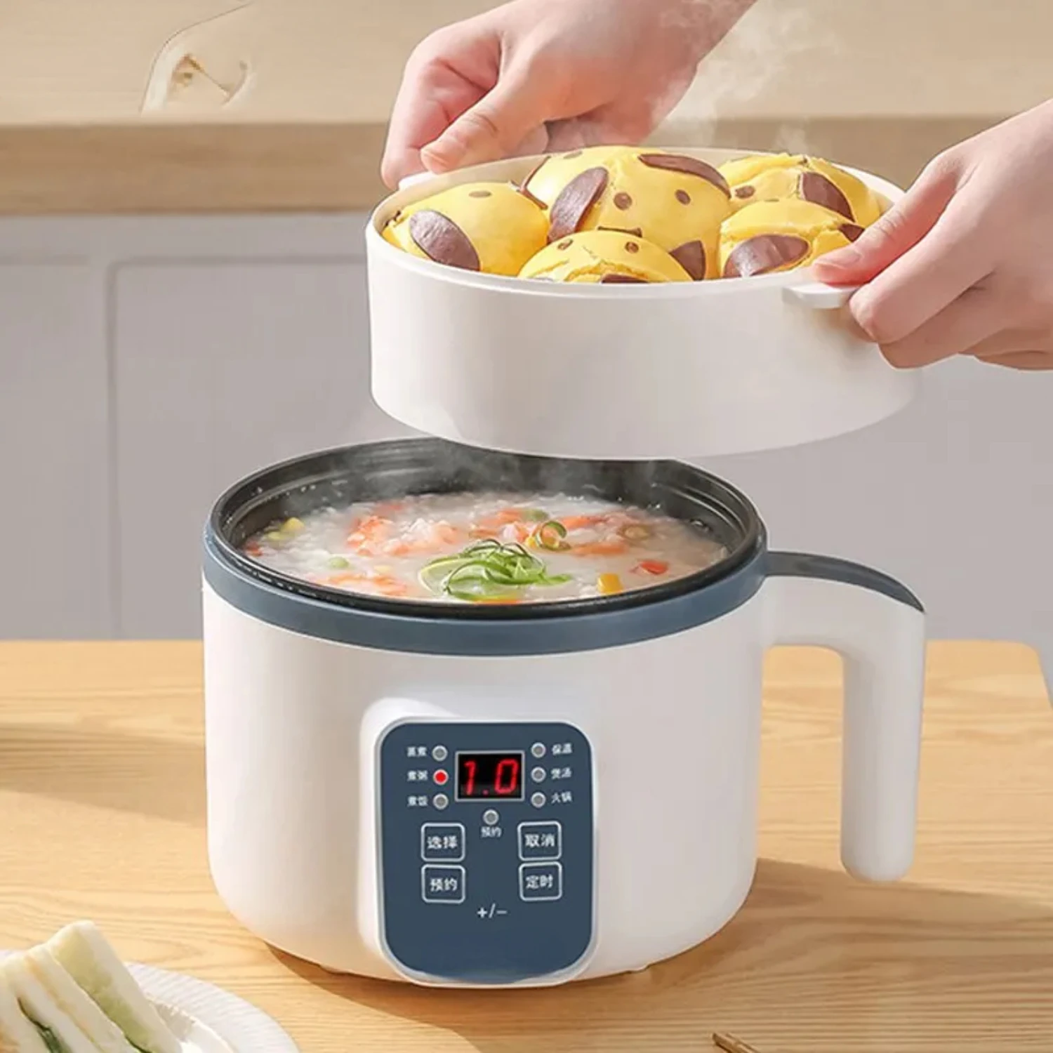 Rice Cooker Double Layer MultiCooker 220V Non-Stick Steamed Pot Smart Mechanical