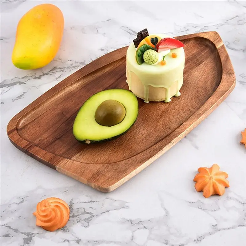 A98E-Wooden Plates Wooden Trays Tea Trays Wooden Dinner Trays Trays Dessert Trays Bread, Nuts And Fruit Trays