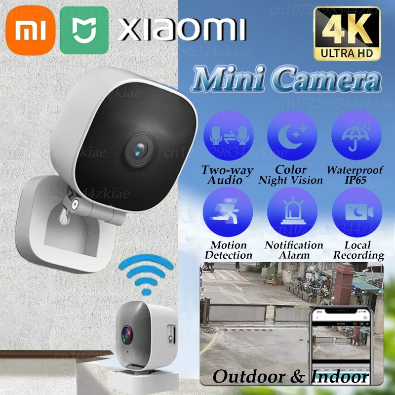 Xiaomi MIJIA 4K Security Camera Full-color Night Vision WiFi Monitor With 2-way Audio IP65 Waterproof Motion Detect Surveillance