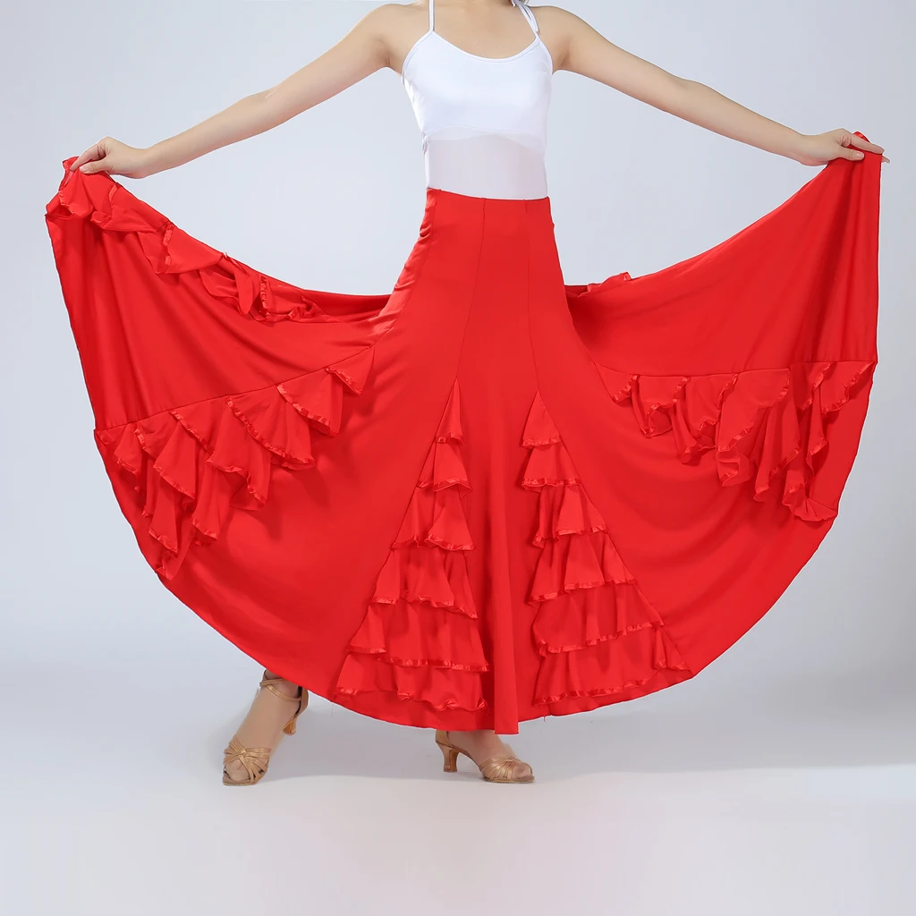 Ballroom Dance Dress Standard Smooth Elegant Latin Dance Costume Long Skirt for Tango Waltz Performance