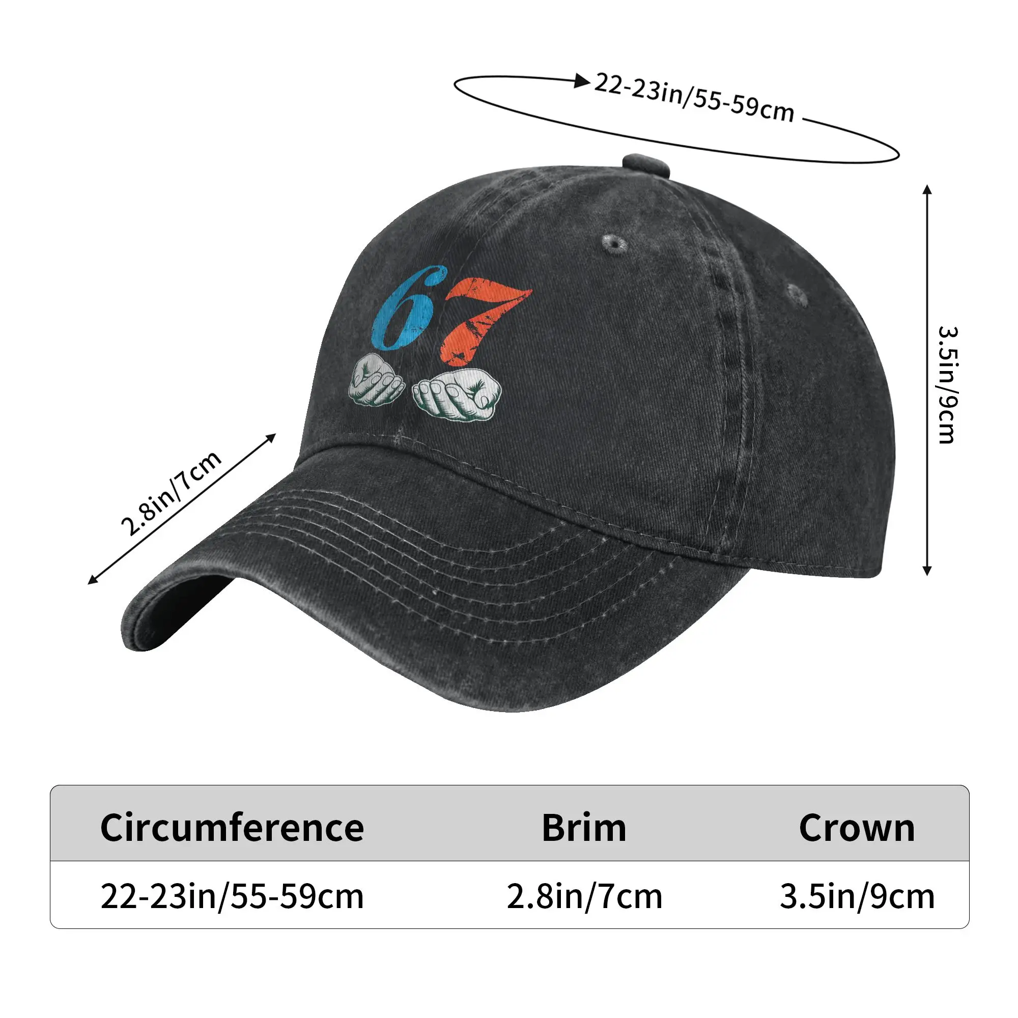 67 Six Seven Meme 6 7 Hands Casual Baseball Cap Summer Trucker Hat Hot Sale Outdoor Sport Hip Hop Hats Men Fashion Baseball Caps