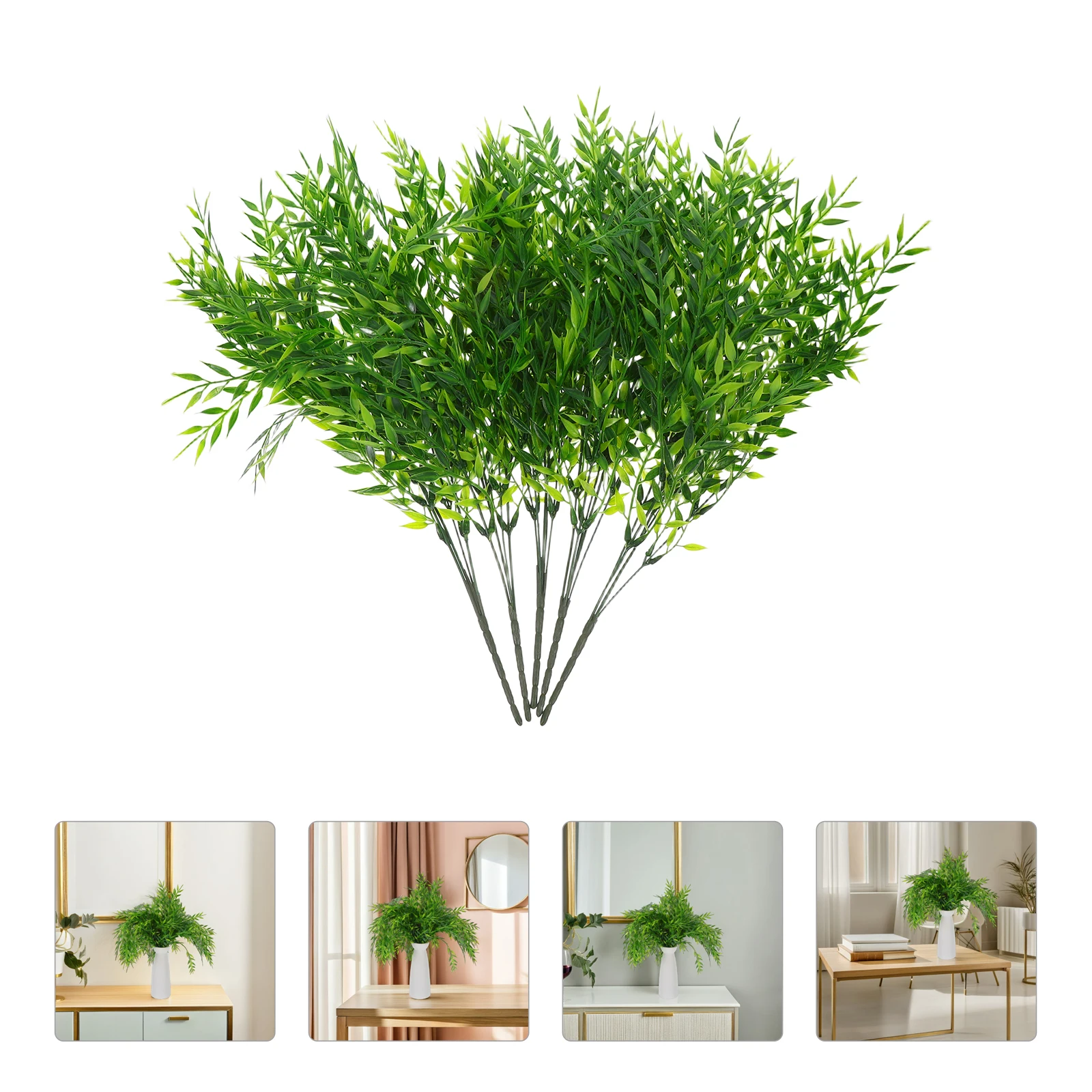 

5pcs Artificial Willow Leaves Vine Twigs Hanging Greenery Plants Faux Garland Decorative Leaf For Indoor Outdoor Wall Wedding