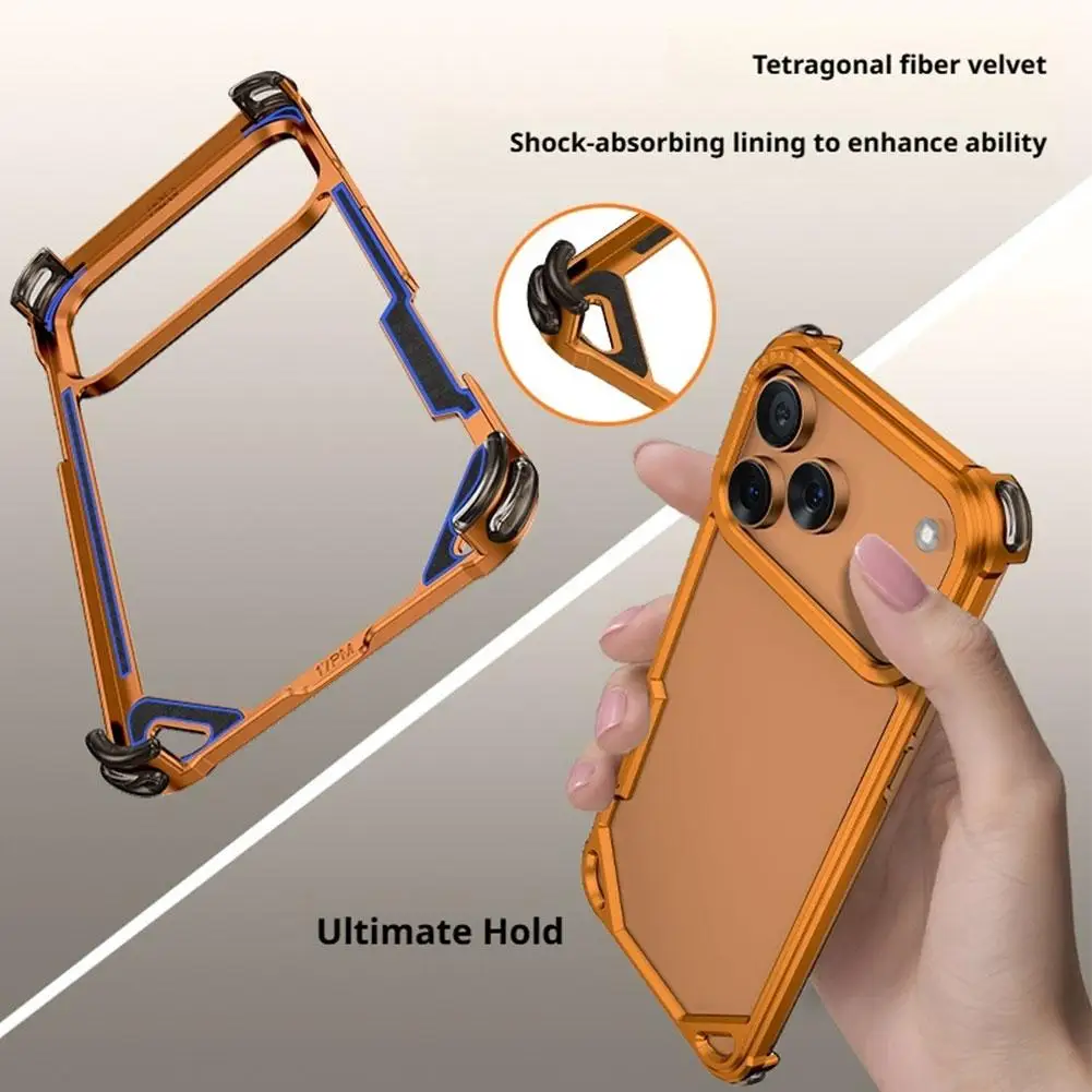 

Для iPhone 17 Pro Max 17 Air чехол для телефона из алюминиевого сплава, металлические безрамные корпуса Magsafe, минималистичный защитный чехол от падения