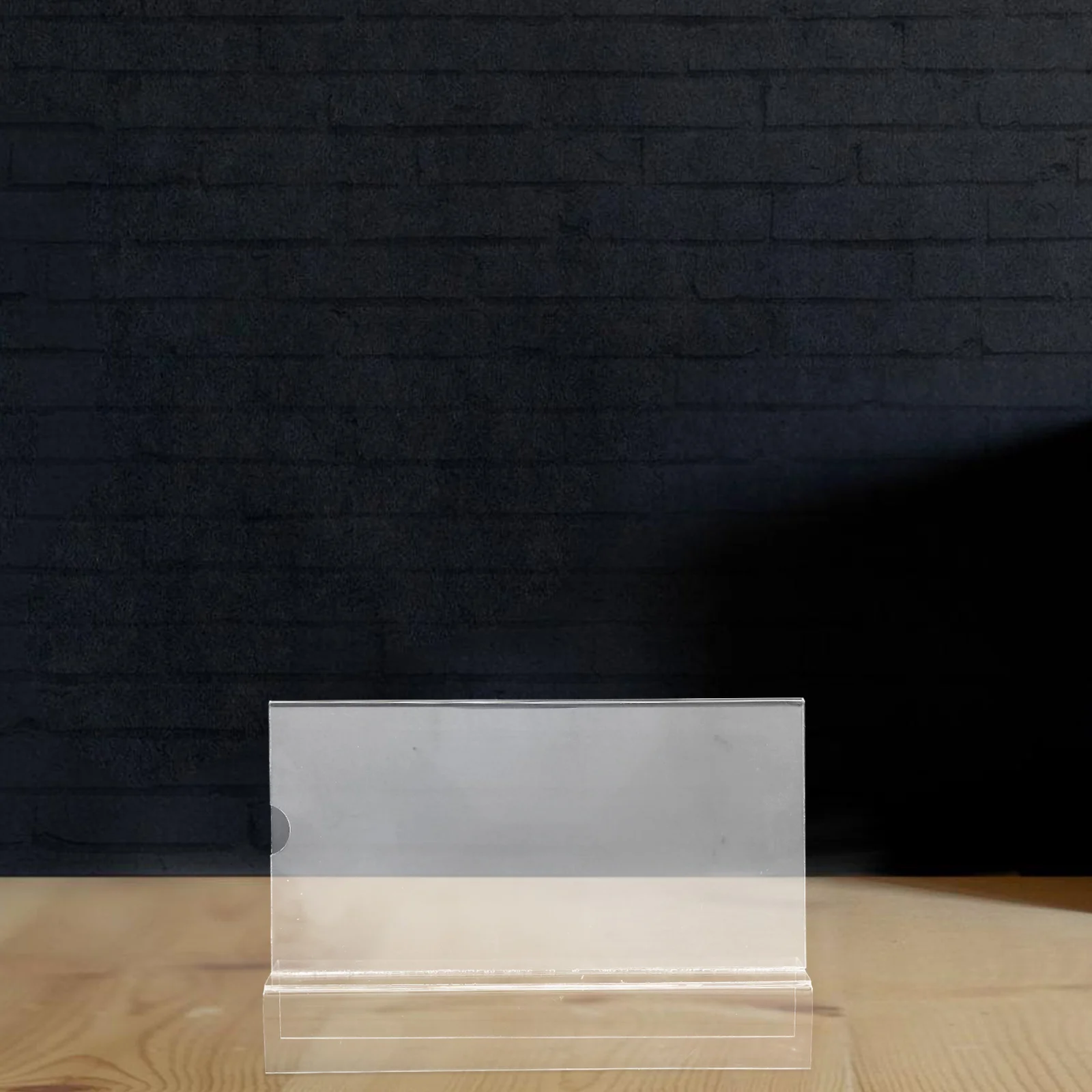 

Clear Acrylic Desk Name Sign Holder Vertical Stand Up Display for Workstation Office Retail Event Table Top Use