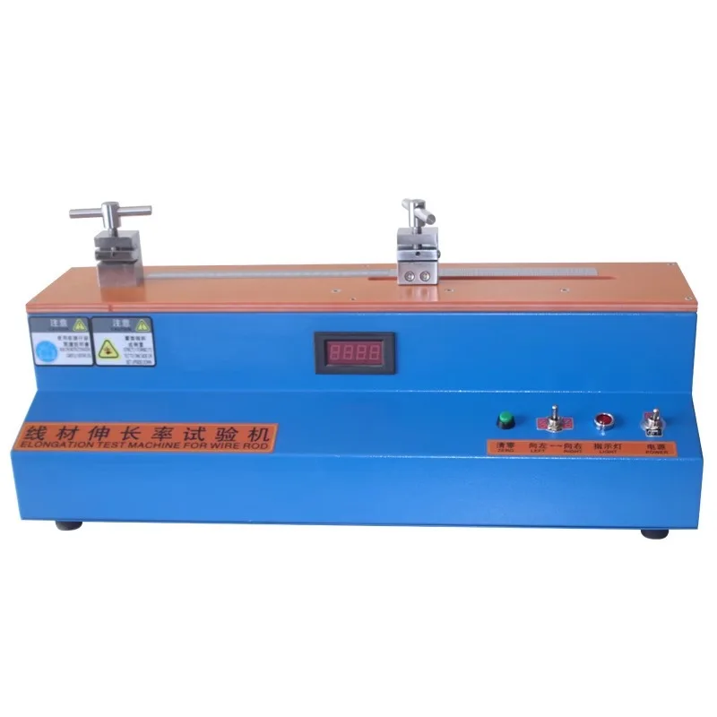 

Wire elongation testing machine