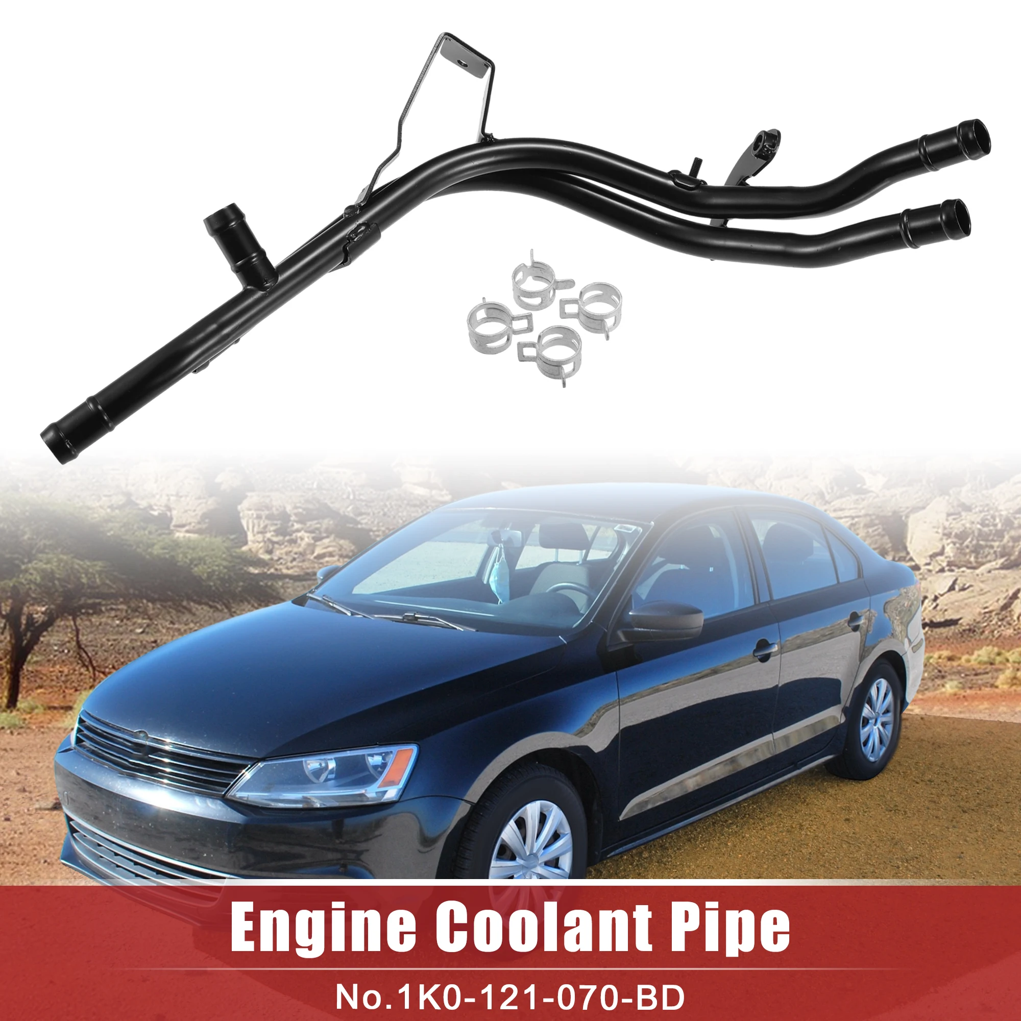 

UXCELL Engine Coolant Pipe 1K0-121-070-BD for Volkswagen Beetle 2012-2013 for Volkswagen CC 2009-2017 for Volkswagen Jetta