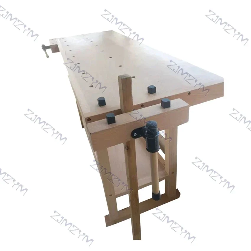 Multifunctional Woodworking Workbench Console Beech Wood Workbench Diy Manual Carpentry Solid Wood Table With Clamp AT718-13C