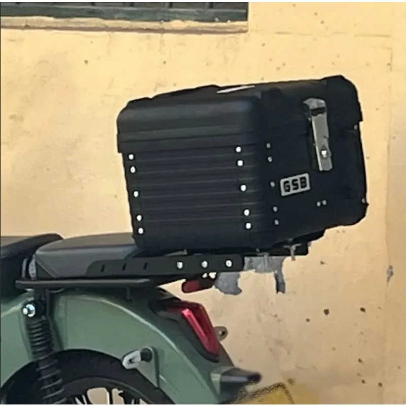 47L Round Corner Motorcycle PP Material Trunk Scooter Electric Vehicle Universal Trunk Toolbox Waterproof Tail Box