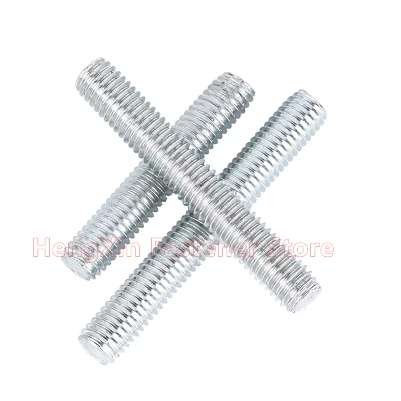 2-50Pcs M8 M10 M12 Zinc Plated Full Threaded Rod Fully Metric Thread Rods Bar Screw Galvanized Bolt Stud Tooth Stick L=16-250mm