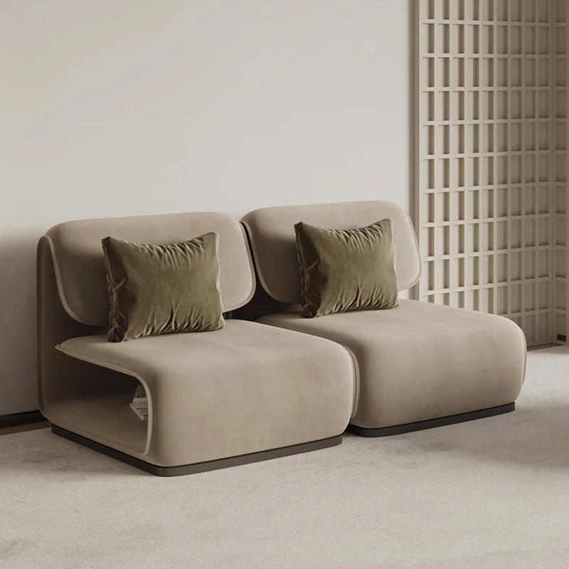 Simple creative leisure chair; retro fabric single sofa